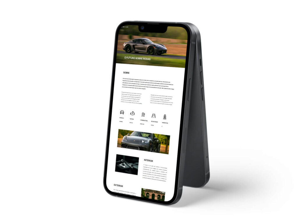 landing pages de automovel