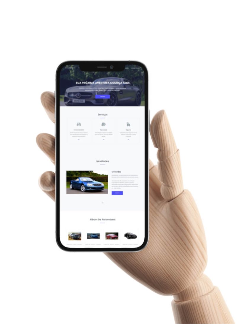 landing pages de stand de automovel no telemovel